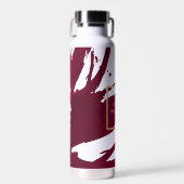 Abstracte Diepe Ruby Red-penseelstreken Waterfles (Voorkant)