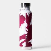 Abstracte Diepe Ruby Red-penseelstreken Waterfles (Rechts)