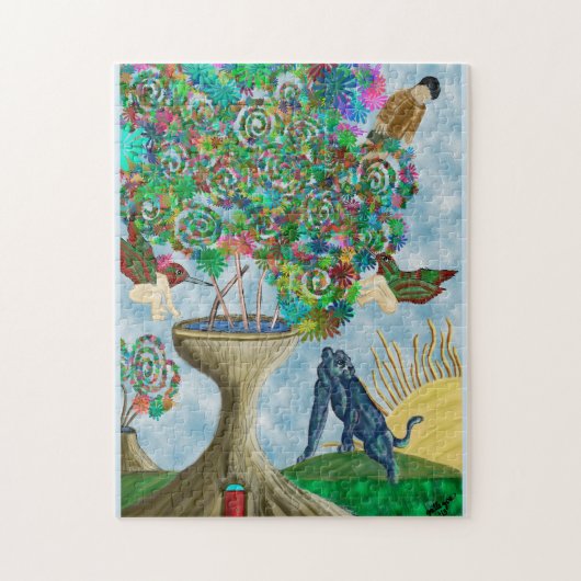 Abstracte dieren legpuzzel (Verticaal)