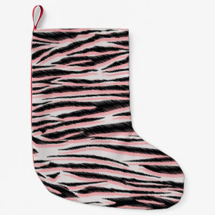 Abstracte dierenhuid naadloze print kleine kerstsok