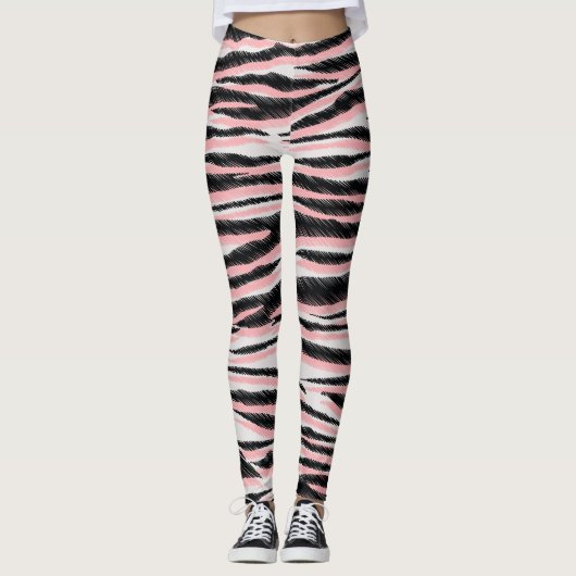 Abstracte dierenhuid naadloze print leggings (Voorkant)