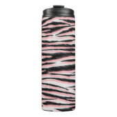 Abstracte dierenhuid naadloze print thermosbeker (Voorkant)