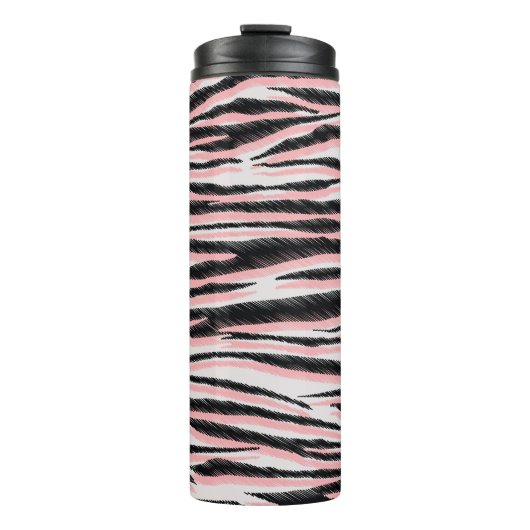 Abstracte dierenhuid naadloze print thermosbeker (Voorkant)