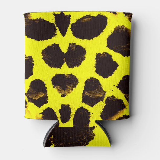 Abstracte Dierenprint Leopard Waterverf Blikjeskoeler (Voorkant)