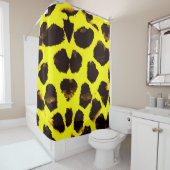 Abstracte Dierenprint Leopard Waterverf Douchegordijn (In situ)