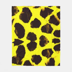 Abstracte Dierenprint Leopard Waterverf Fleece Deken
