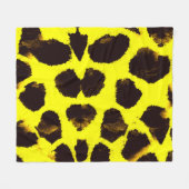 Abstracte Dierenprint Leopard Waterverf Fleece Deken (Voorkant (Horizontaal))