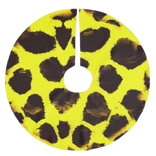 Abstracte Dierenprint Leopard Waterverf Kerstboom Rok (Voorkant)