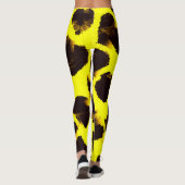 Abstracte Dierenprint Leopard Waterverf Leggings (Achterkant)