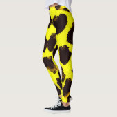 Abstracte Dierenprint Leopard Waterverf Leggings (Links)
