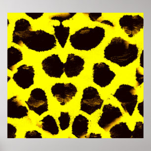 Abstracte Dierenprint Leopard Waterverf Poster