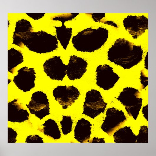 Abstracte Dierenprint Leopard Waterverf Poster (Voorkant)