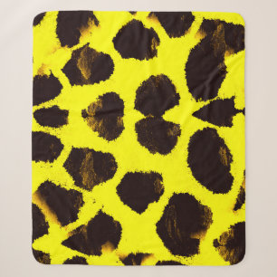 Abstracte Dierenprint Leopard Waterverf Sherpa Deken