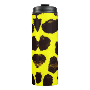 Abstracte Dierenprint Leopard Waterverf Thermosbeker