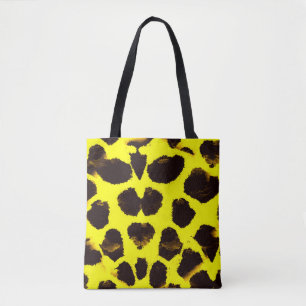 Abstracte Dierenprint Leopard Waterverf Tote Bag