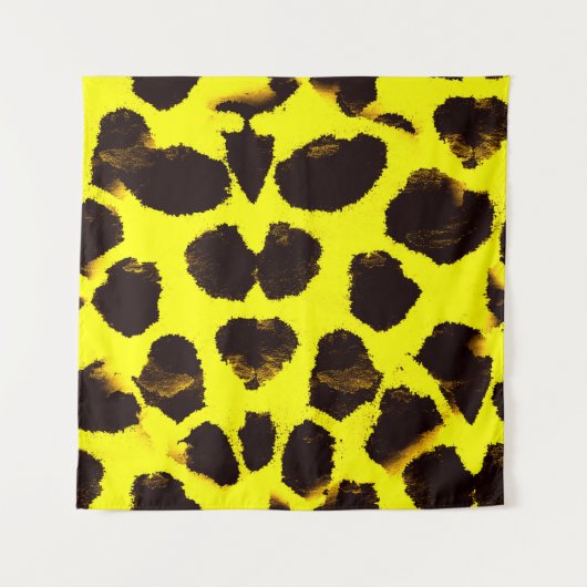 Abstracte Dierenprint Leopard Waterverf Wandkleed (Voorkant)