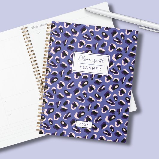 Abstracte dierenprint Paarse Planner