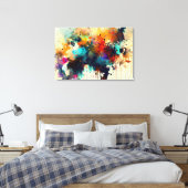 Abstracte dierenschildering canvas afdruk (Insitu (Slaapkamer))