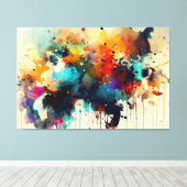 Abstracte dierenschildering canvas afdruk (Insitu (Houten vloer))