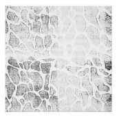 Abstracte Dierkunst Zwart Witte Grafische Textuur Perfect Poster (Voorkant)