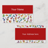 Abstracte dierpatronen voor kinderen + uw rug. visitekaartje (Voorkant / Achterkant)