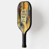 Abstracte Digitale Aangepaste Naam Koppel Gift Pickleball Paddle (Links)