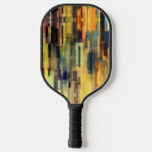 Abstracte Digitale Aangepaste Naam Koppel Gift Pickleball Paddle (Achterkant)