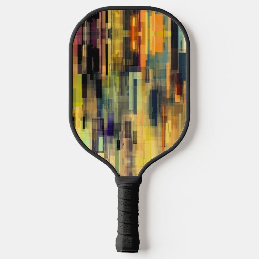 Abstracte Digitale Aangepaste Naam Koppel Gift Pickleball Paddle (Achterkant)