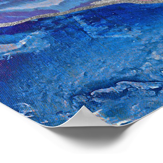 Abstracte digitale berglandschapskunst poster (Hoek)