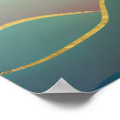 Abstracte digitale berglandschapskunst poster (Hoek)