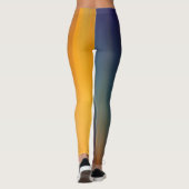 Abstracte Digitale Bikleur Gradient Art Leggings (Achterkant)