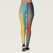 Abstracte Digitale Bikleur Gradient Art Leggings (Achterkant)