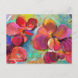 Abstracte digitale bloemenPostcard 6 Briefkaart