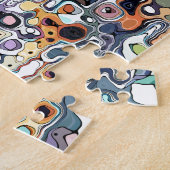 Abstracte digitale desktop 2 legpuzzel (Zijkant)