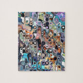 Abstracte digitale desktop 2 legpuzzel (Verticaal)