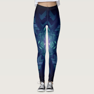 Abstracte digitale elektronica grafische kunst leggings