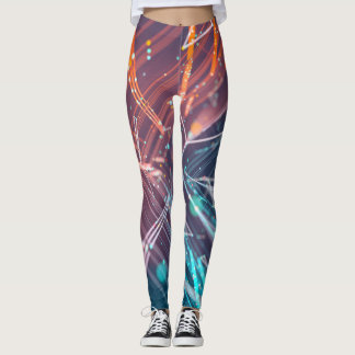 Abstracte digitale elektronische moderne kunst leggings