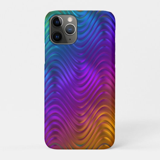 Abstracte Digitale Golven Zure Psychedelische Ontw Case-Mate iPhone Case (Achterkant)