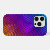 Abstracte Digitale Golven Zure Psychedelische Ontw iPhone Hoesje (Achterkant horizontaal)