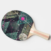 Abstracte digitale graffiti kunst tafeltennisbatje (Zijkant)