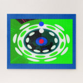 Abstracte digitale kunst legpuzzel (Horizontaal)