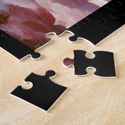 Abstracte digitale kunst onder Amerikaanse vlag Legpuzzel (Zijkant)