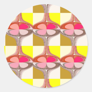 abstracte digitale kunst ronde sticker