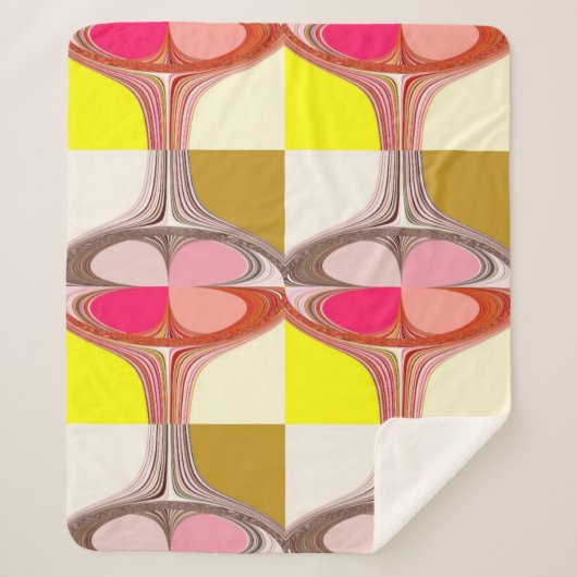 abstracte digitale kunst sherpa deken (Voorkant)