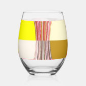 abstracte digitale kunst wijnglas zonder voet (Achterkant)