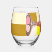 abstracte digitale kunst wijnglas zonder voet (Rechts)
