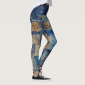 Abstracte digitale marine: naadloze Waterverf Leggings (Rechts)