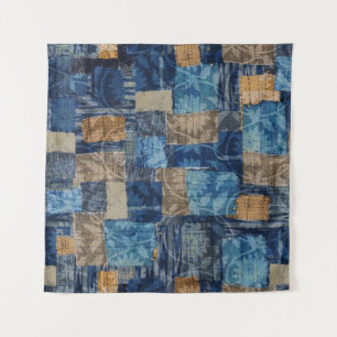 Abstracte digitale marine: naadloze Waterverf Wandkleed