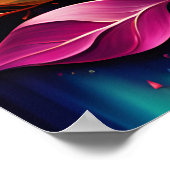 Abstracte digitale muurkunst, laat levendige kleur poster (Hoek)