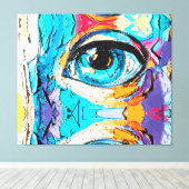 Abstracte digitale olieverfschildering van mooie o canvas afdruk (Insitu (Houten vloer))
